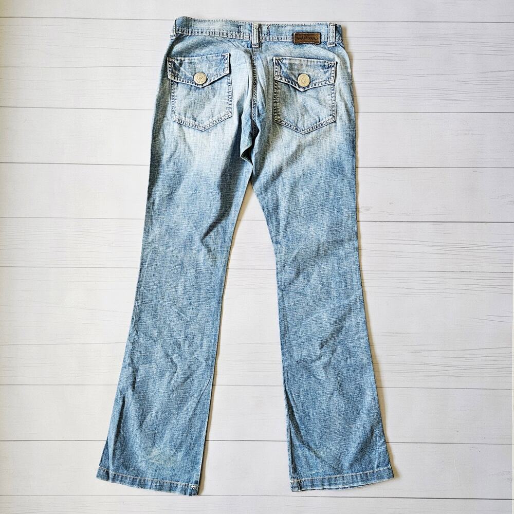 Euro Y2k Jeans Low-Rise Flared Fairycore - Size 30 - Picture 8 of 8